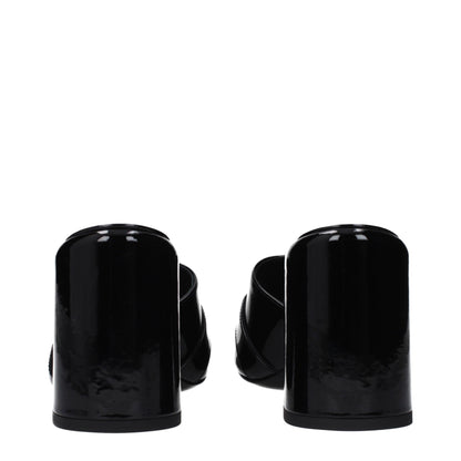 Sandales à plateforme en cuir noir Versace