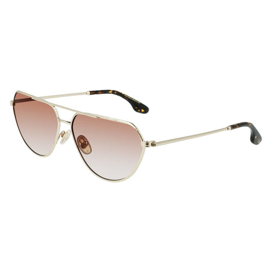 Victoria Beckham VB221S Gold Metal Sunglasses - Stylish & UV Protected