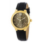 DEVOTA & LOMBA Black Leather Dress Watch