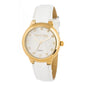 DEVOTA & LOMBA White Leather Dress Watch