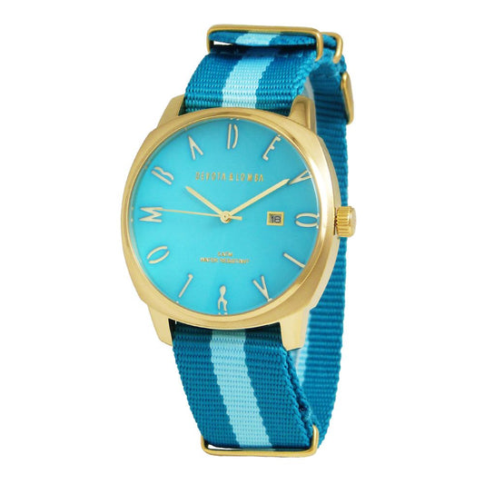 DEVOTA & LOMBA Blue Nylon Dress Watch for Men