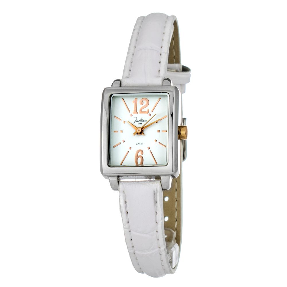 JUSTINA Multicolor Leather Dress Watch