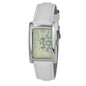 JUSTINA White Leather Dress Watch