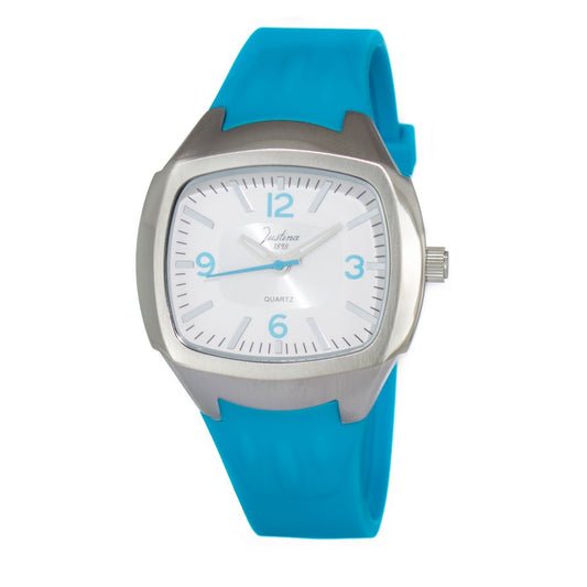 JUSTINA Blue Rubber Sport Watch