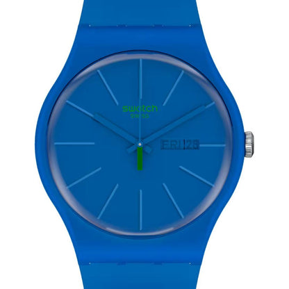 SWATCH Blue Plastic Dress Watch