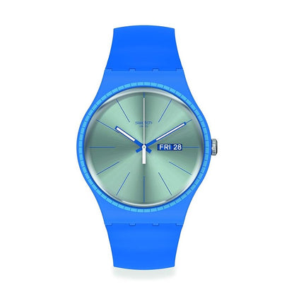 SWATCH Blue Plastic Dress Watch