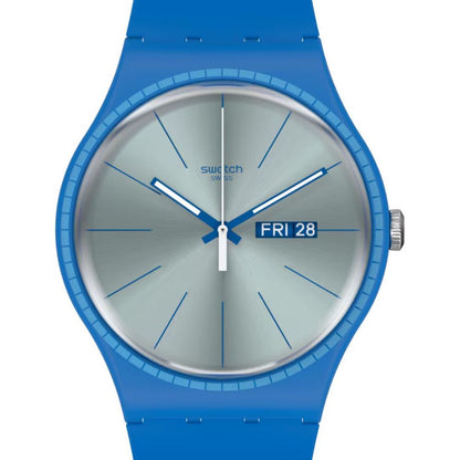 SWATCH Blue Plastic Dress Watch