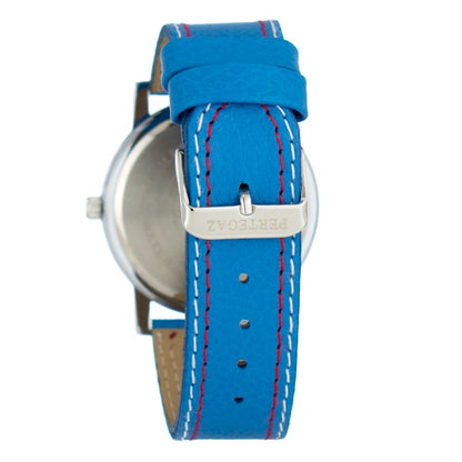 PERTEGAZ Blue Leather Dress Watch