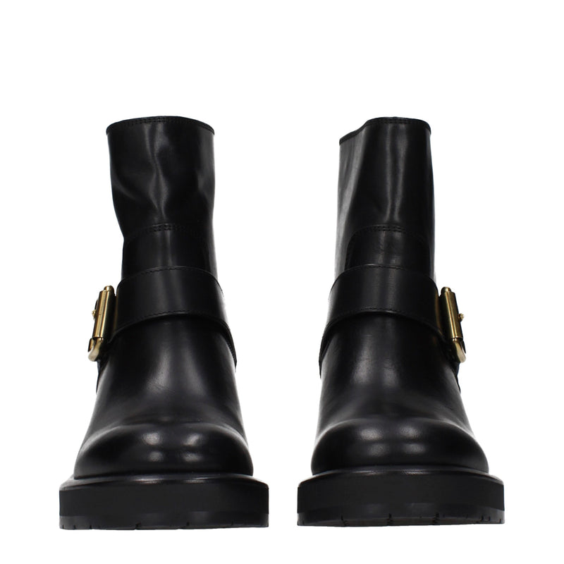 Chloé Black Leather Ankle Boots - Stylish & Comfortable Footwear