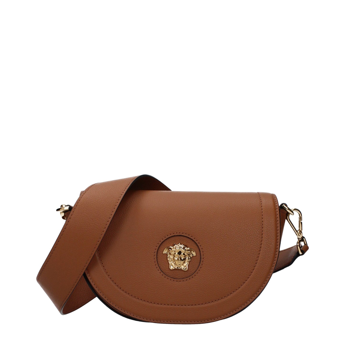 Sac bandoulière Versace en cuir marron