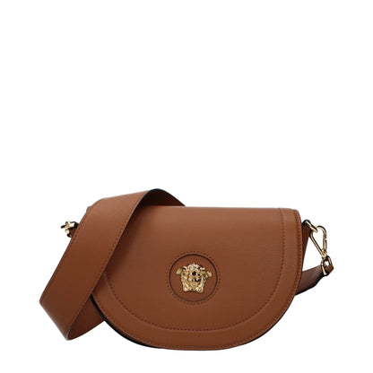Sac bandoulière Versace en cuir marron