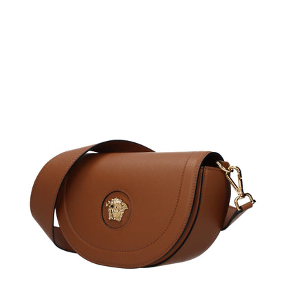 Sac bandoulière Versace en cuir marron