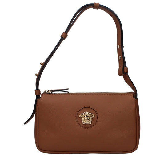 Sac bandoulière Versace en cuir marron