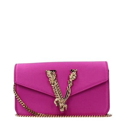 Pochette Versace en satin rose