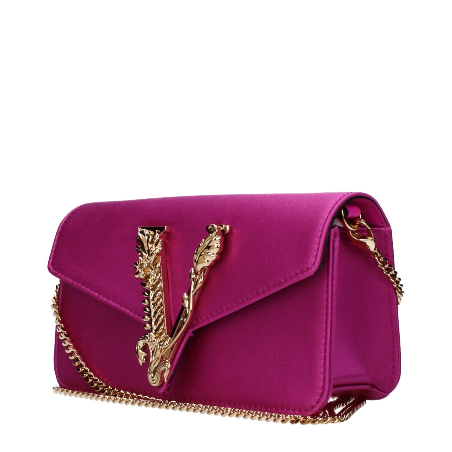Pochette Versace en satin rose