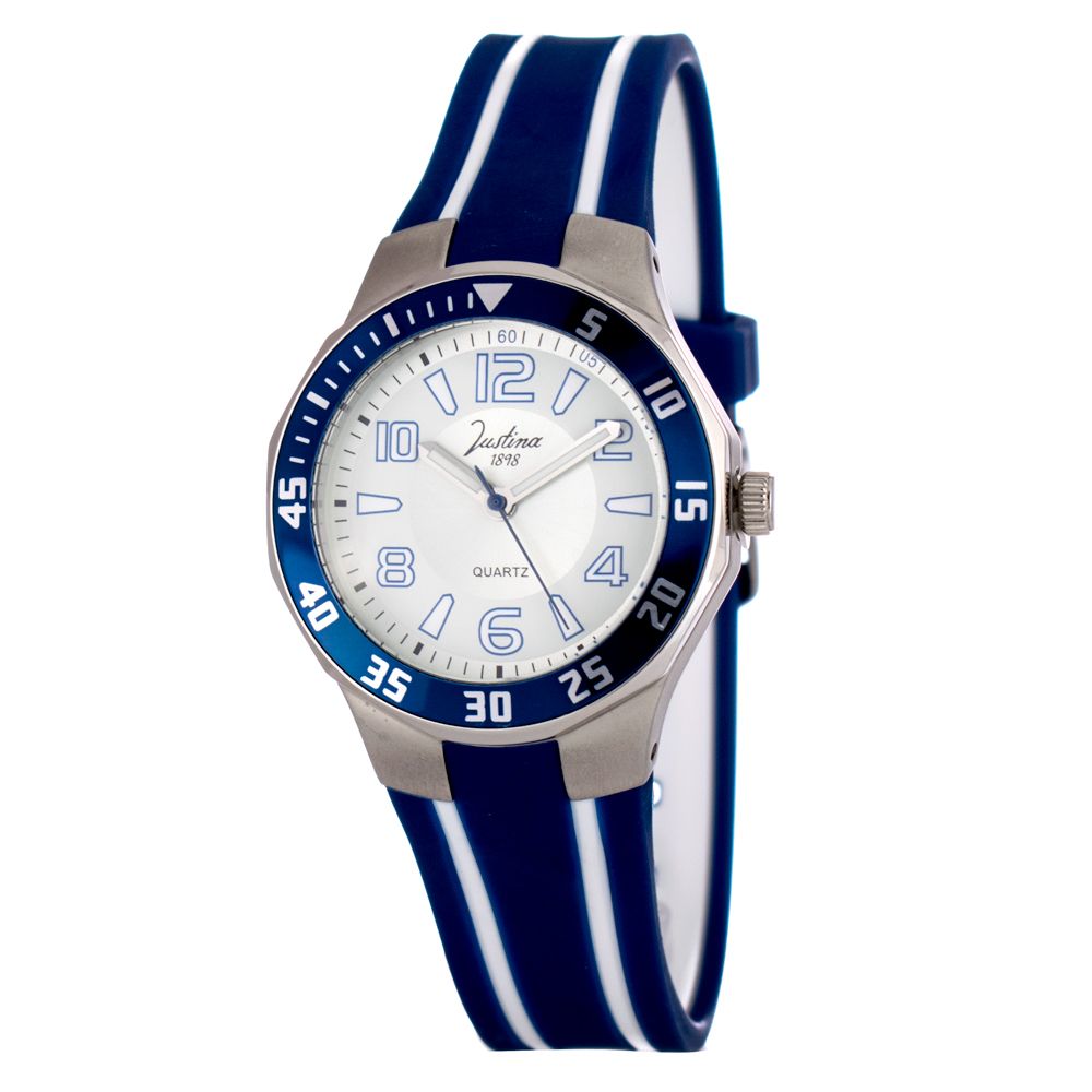 JUSTINA Bicolor Rubber Sport Watch
