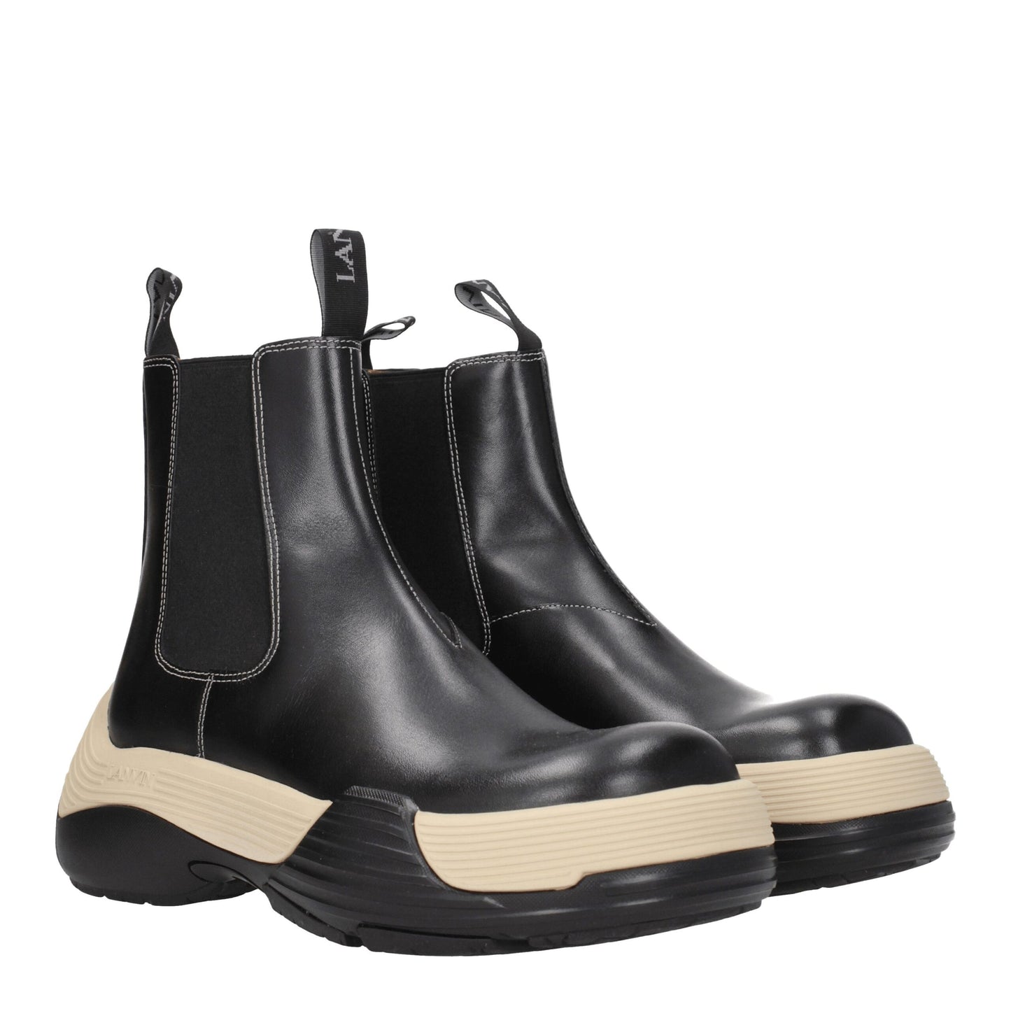 Bottines Lanvin en cuir noir