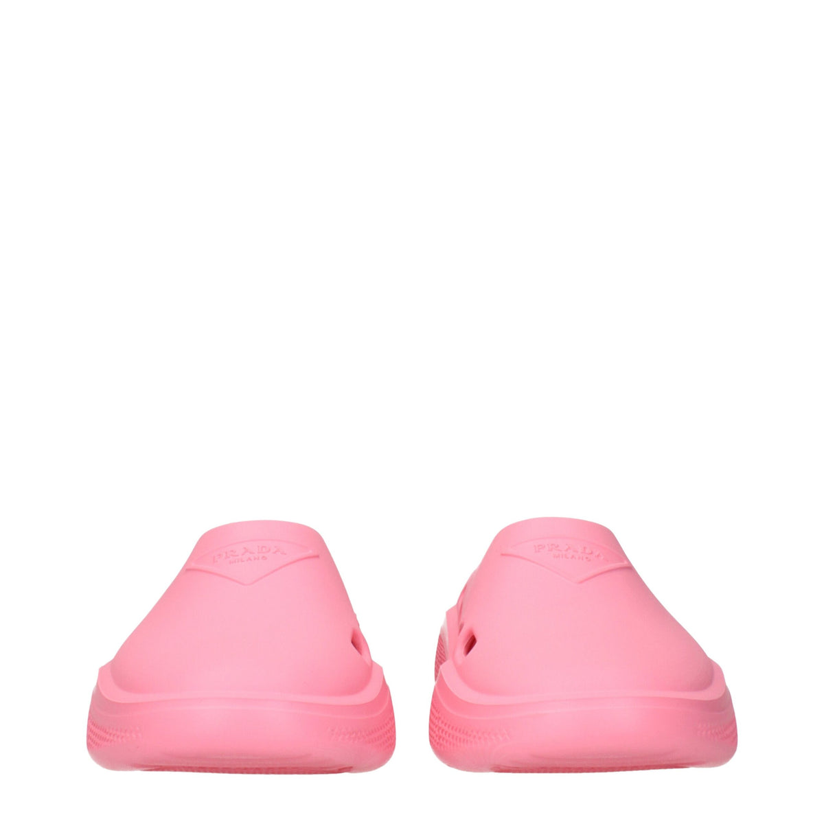 Pantoufles Prada en coton rose