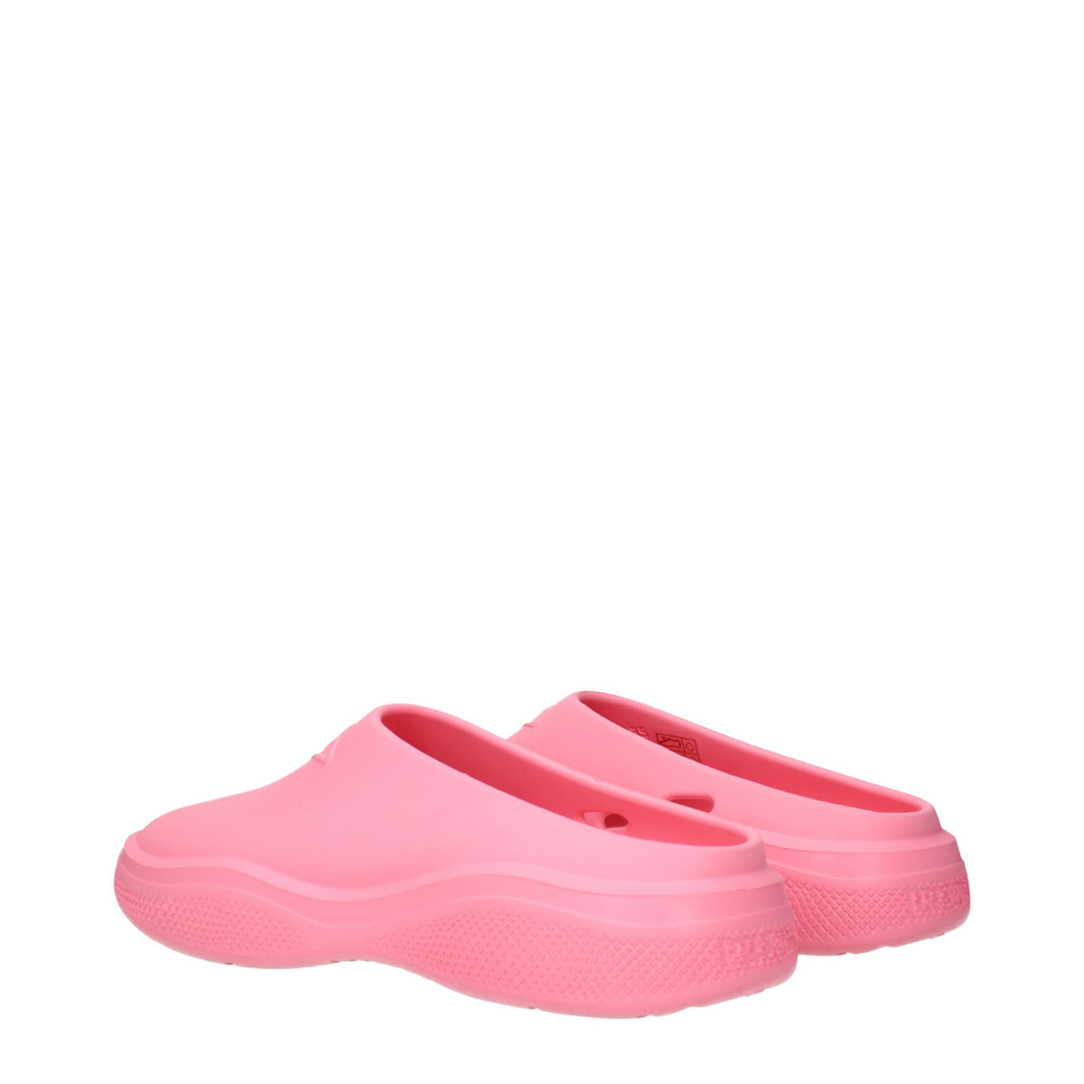 Pantoufles Prada en coton rose