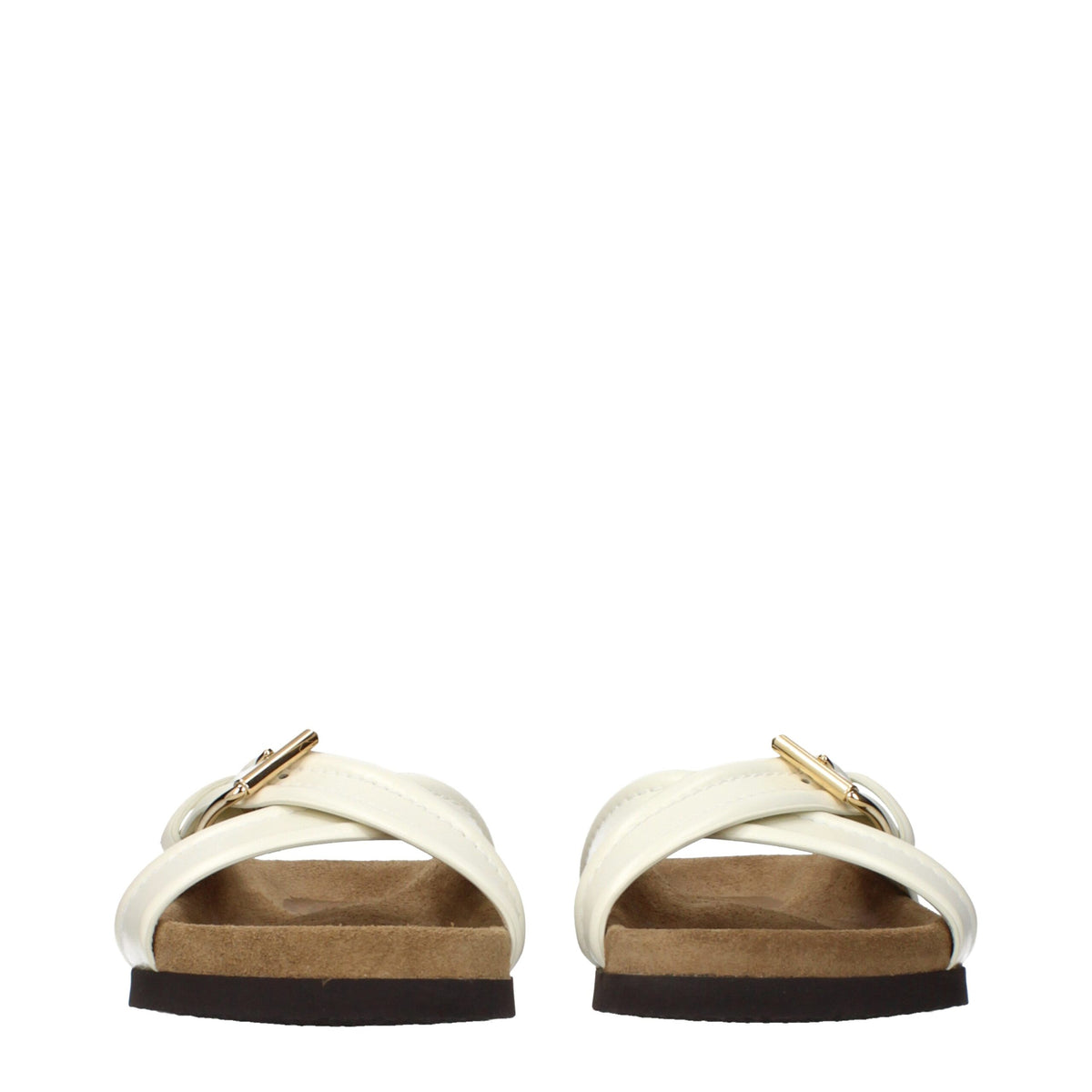 Valentino Garavani Beige Leather Slippers for Women