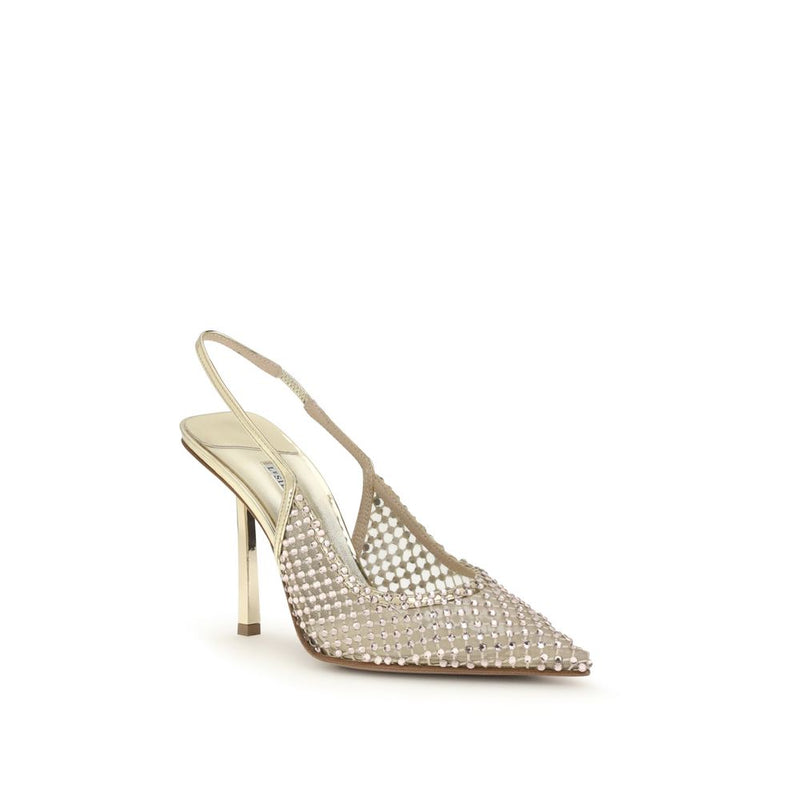 LE SILLA Gilda Silver Nylon Platform Pumps for Women