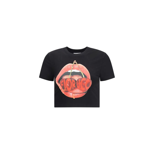 T-shirt en coton noir Fiorucci