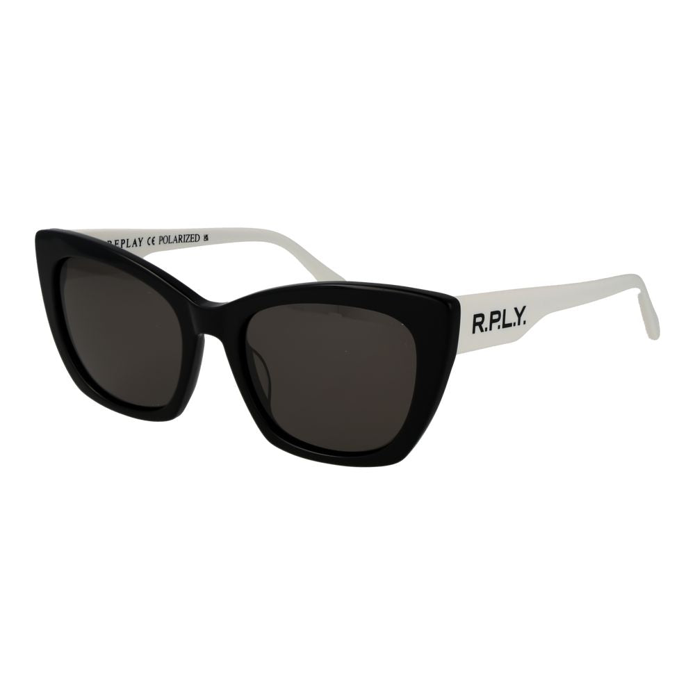 Replay Black Plastic Cat Eye Sunglasses for Women