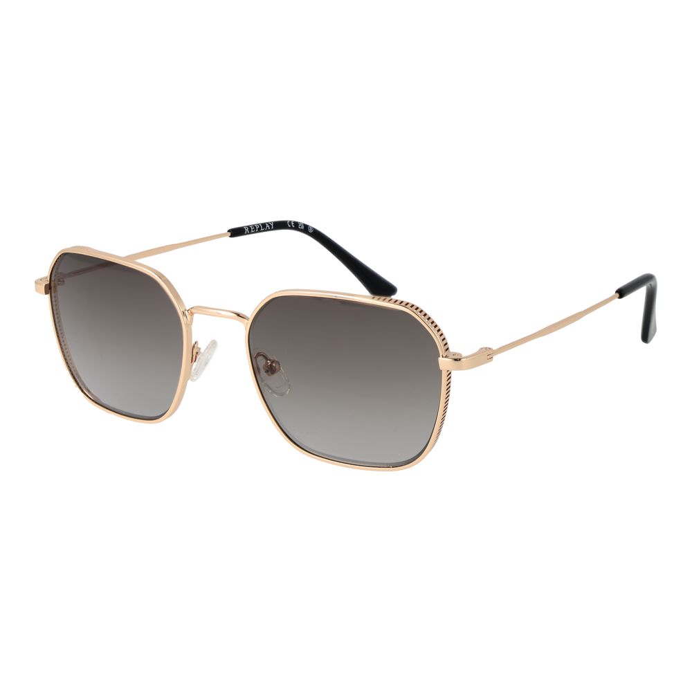 Replay Rose Gold Metal Sunglasses - Élégantes Lunettes Unisexes