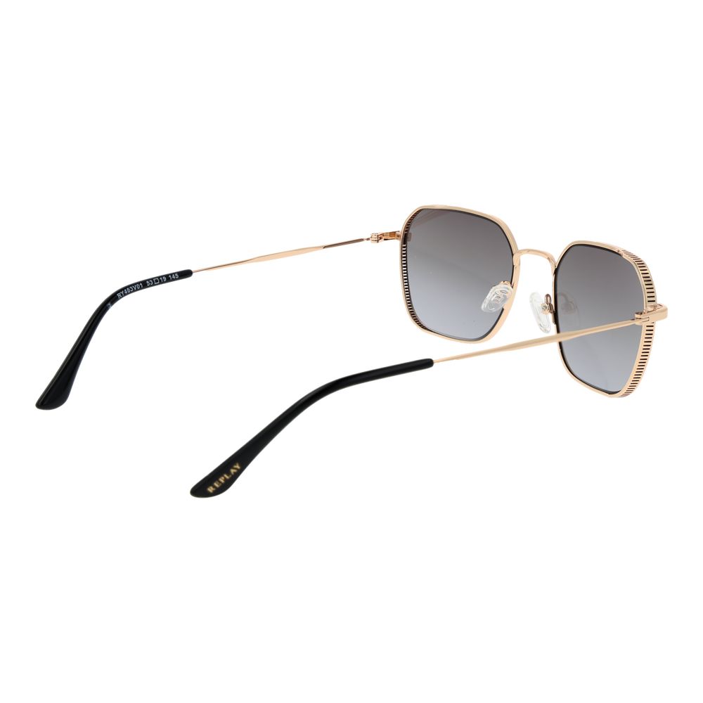 Replay Rose Gold Metal Sunglasses - Élégantes Lunettes Unisexes