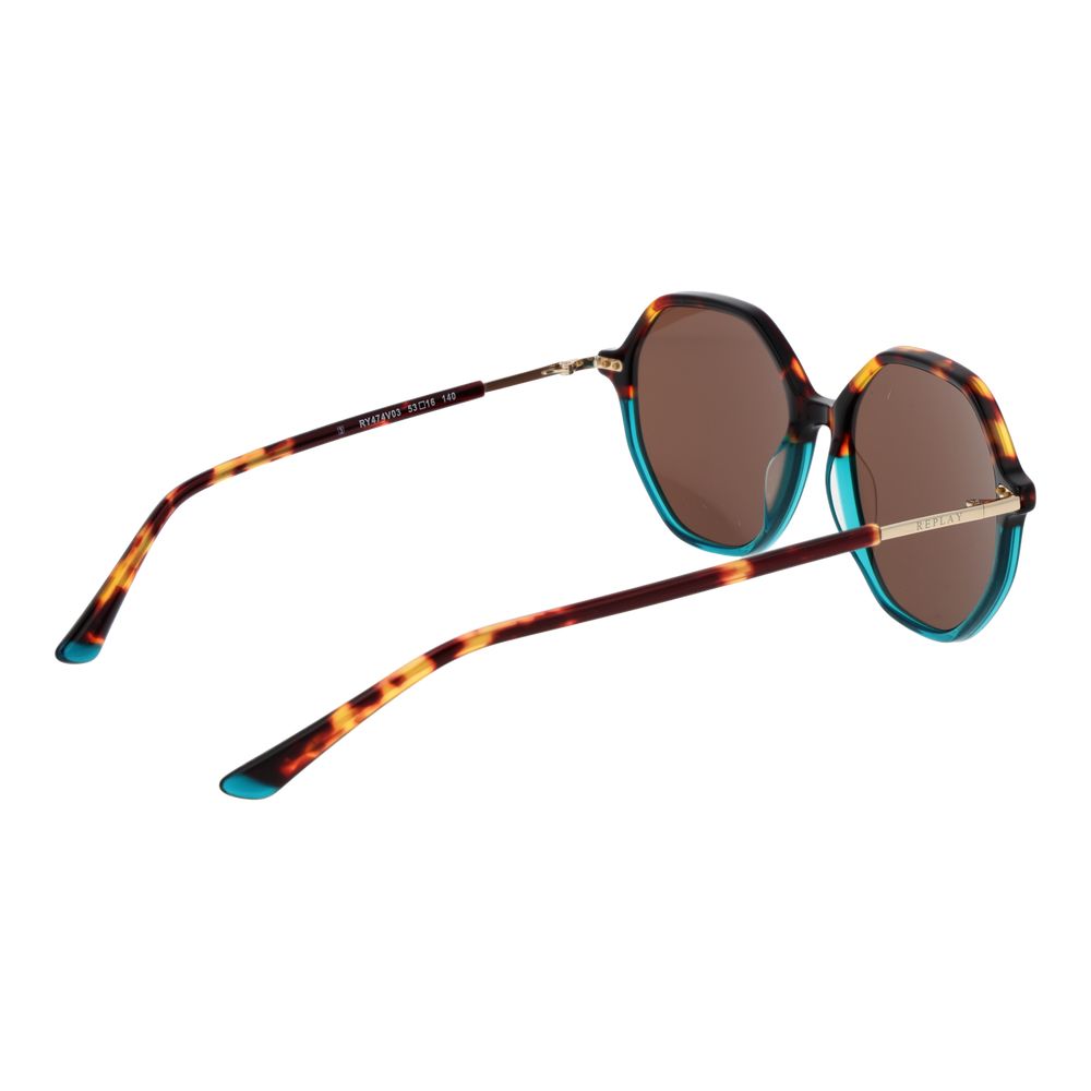 Replay Brown Plastic Sunglasses for Women - Stylish UV Protection