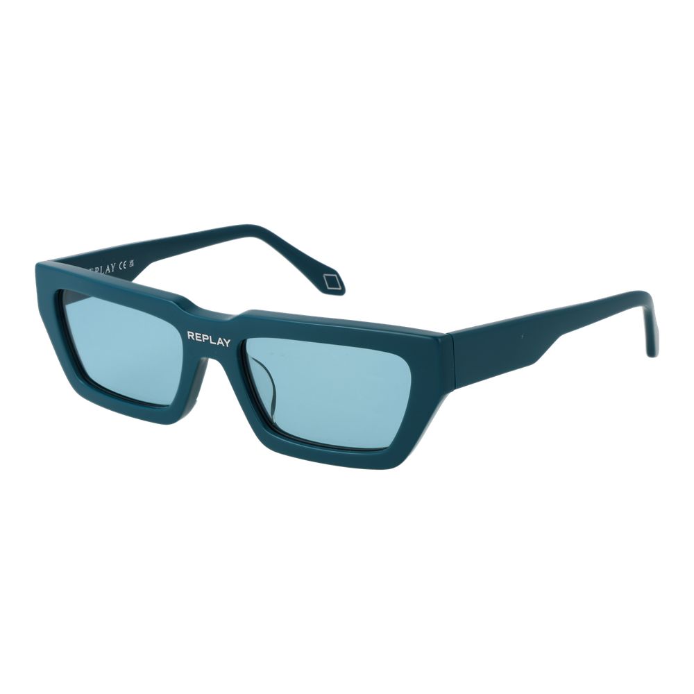 Replay Turquoise Plastic Sunglasses - Unisex Full-Rim Style