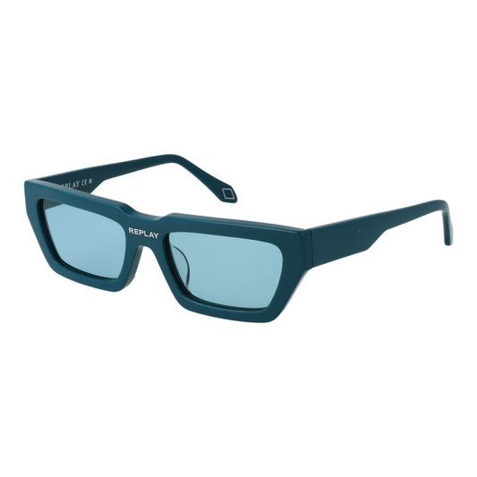 Lunettes de soleil en plastique turquoise Replay