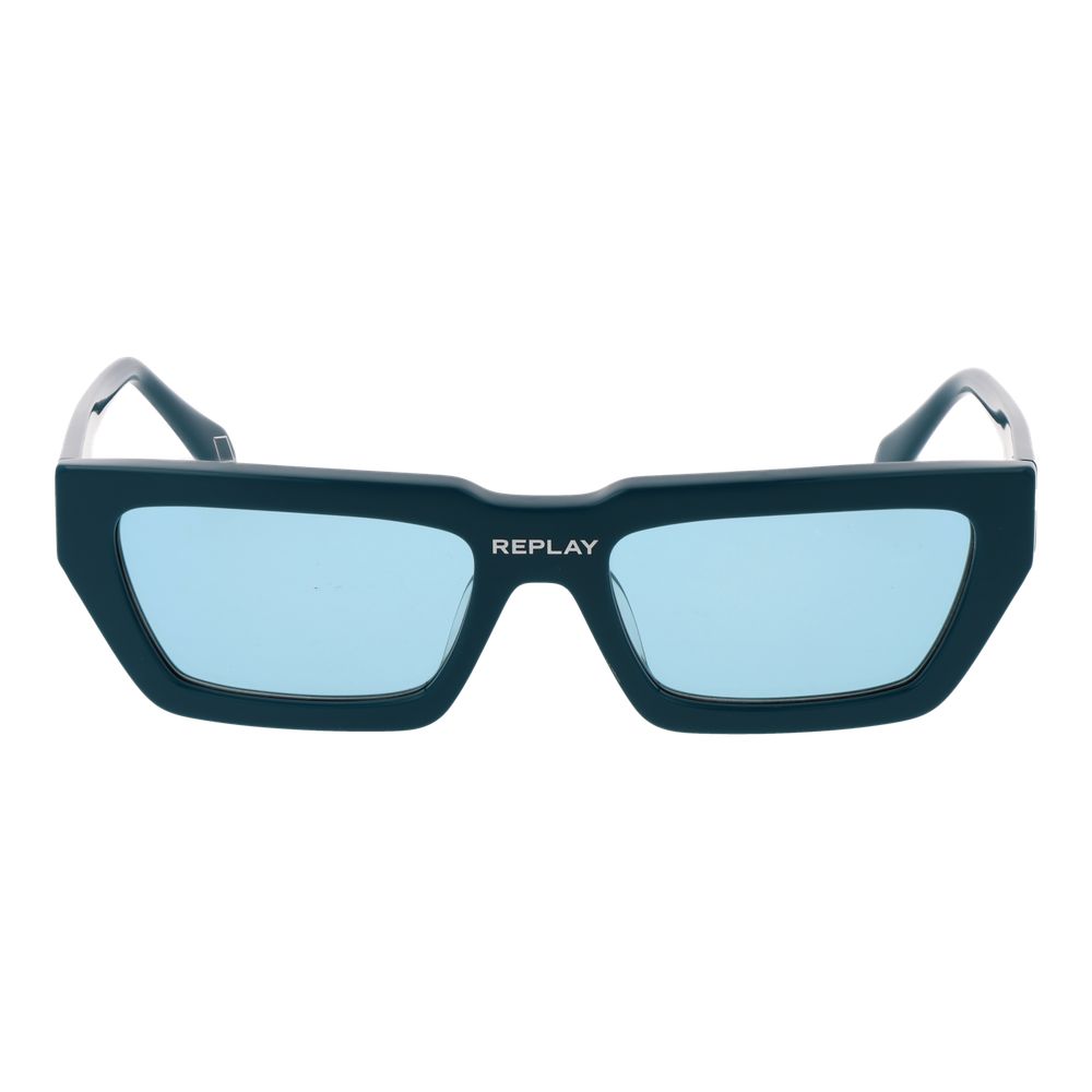 Replay Turquoise Plastic Sunglasses - Unisex Full-Rim Style