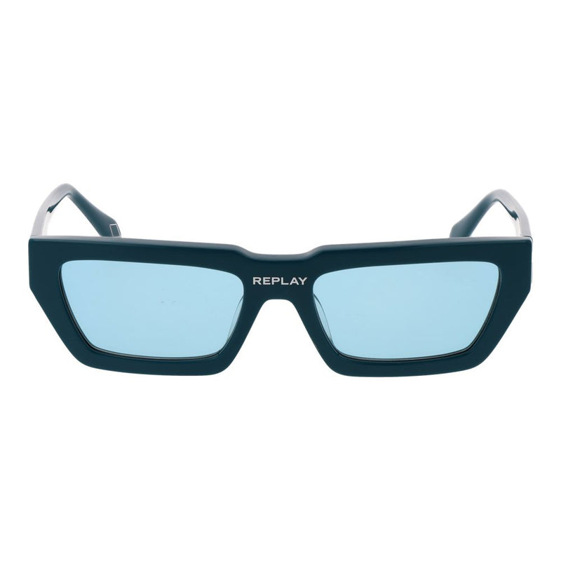 Replay Turquoise Plastic Sunglasses - Unisex Full-Rim Style
