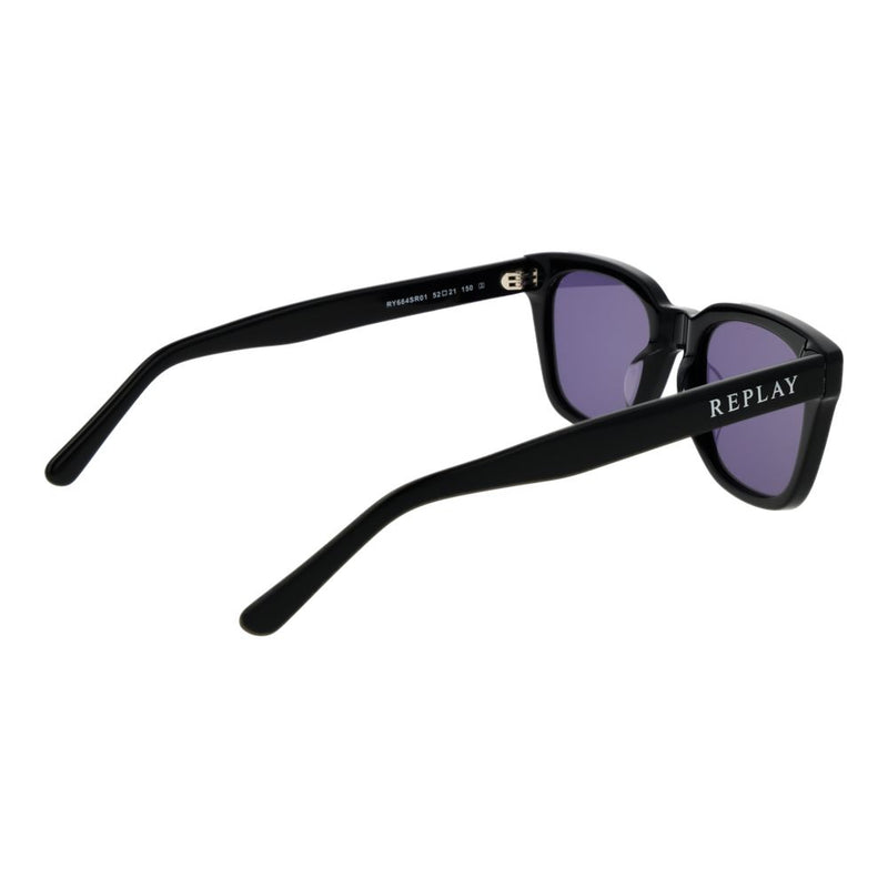 Replay Black Plastic Sunglasses - Stylish Square Design