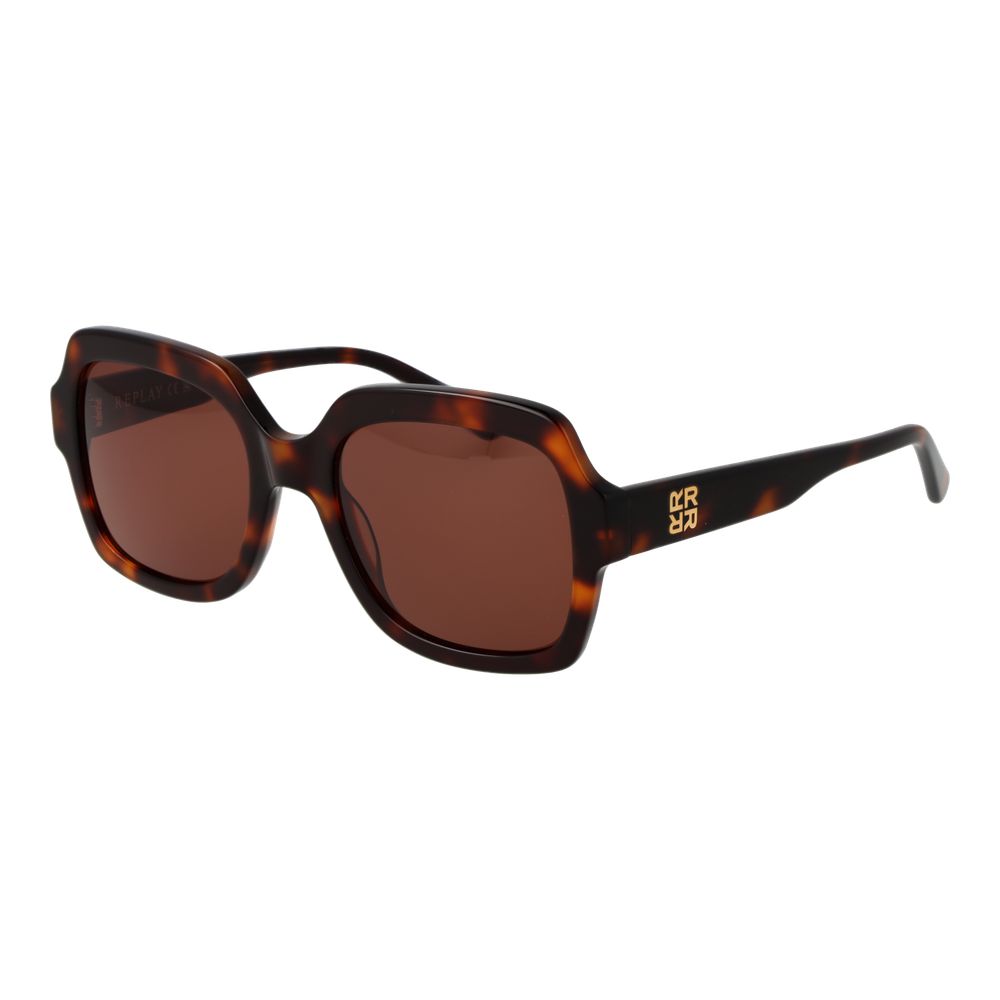 Lunettes de soleil en plastique marron Replay