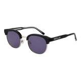 Replay Black Metal Sunglasses - Stylish Browline Design