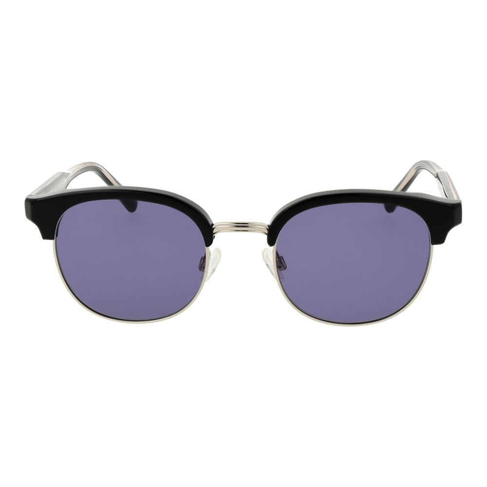 Replay Black Metal Sunglasses - Stylish Browline Design