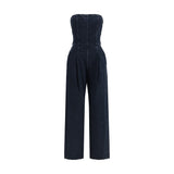 Combinaison en coton bleu doré