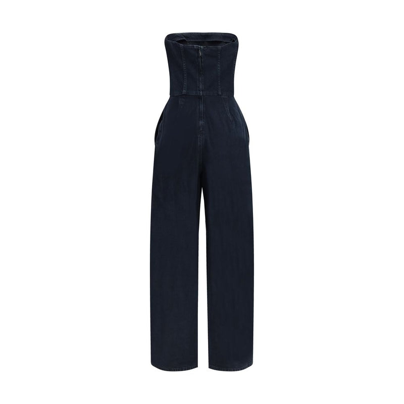 Combinaison en coton bleu doré