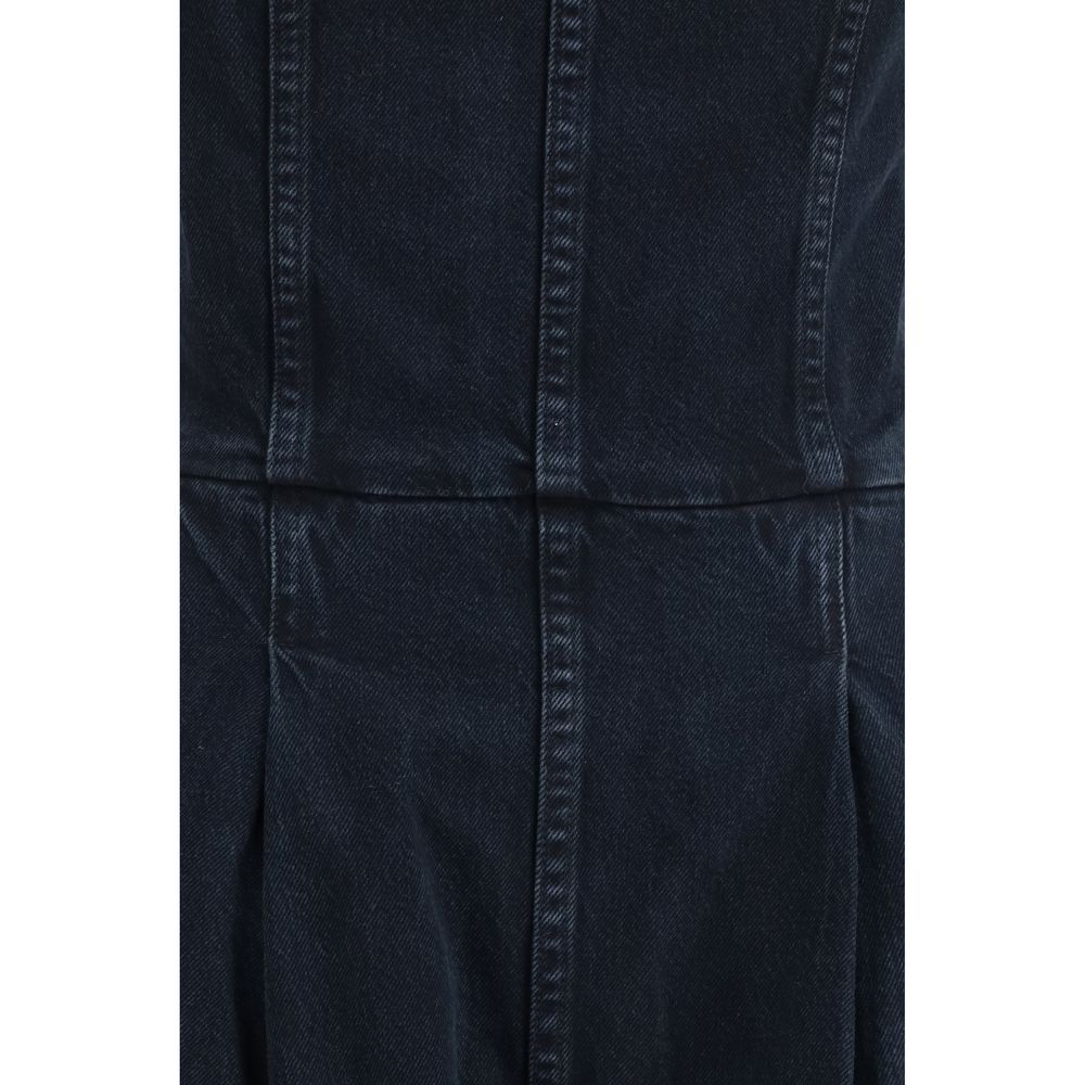 Combinaison en coton bleu doré