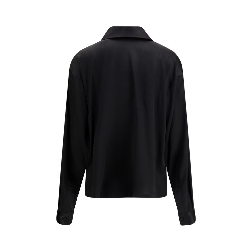 Tom Ford Black Silk Polo Shirt - Luxurious Elegance