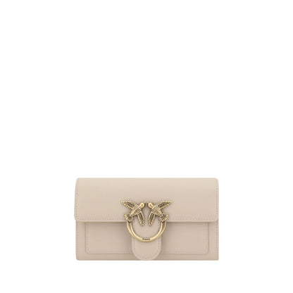 Sac bandoulière PINKO Bos Taurus en cuir de veau beige