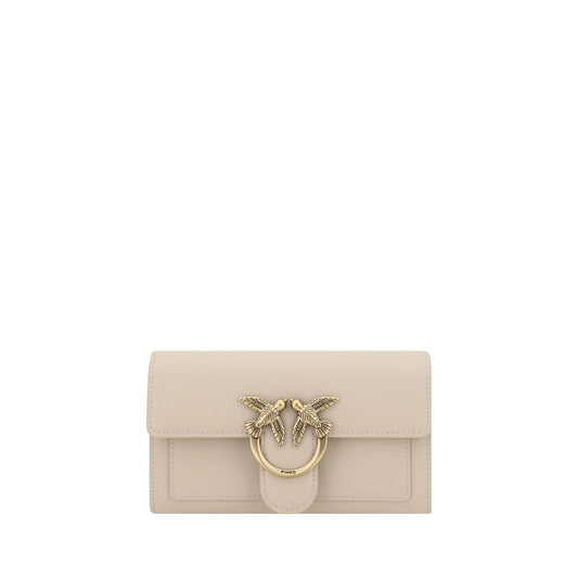 Sac bandoulière PINKO Bos Taurus en cuir de veau beige