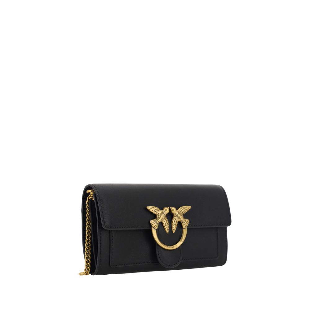Sac bandoulière PINKO Bos Taurus en cuir de veau noir