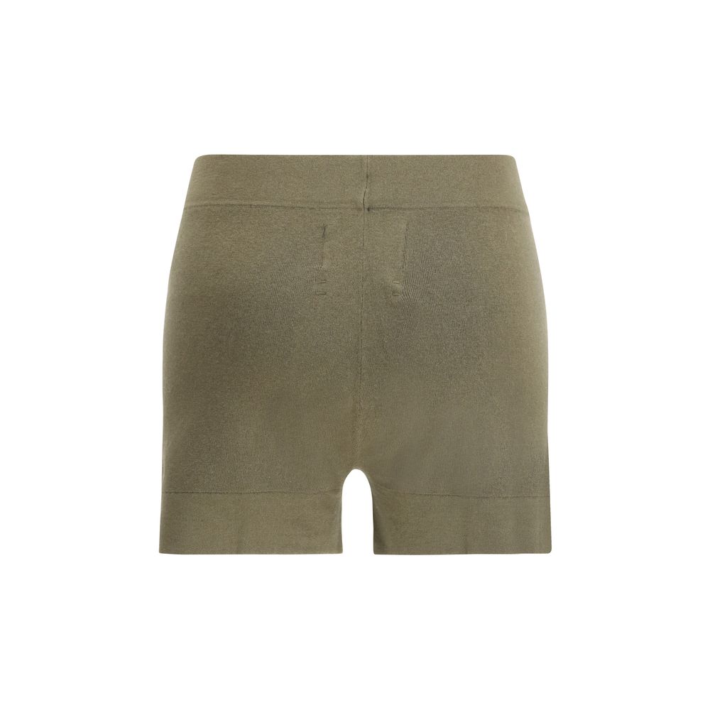 Short en cachemire extrême bicolore et coton