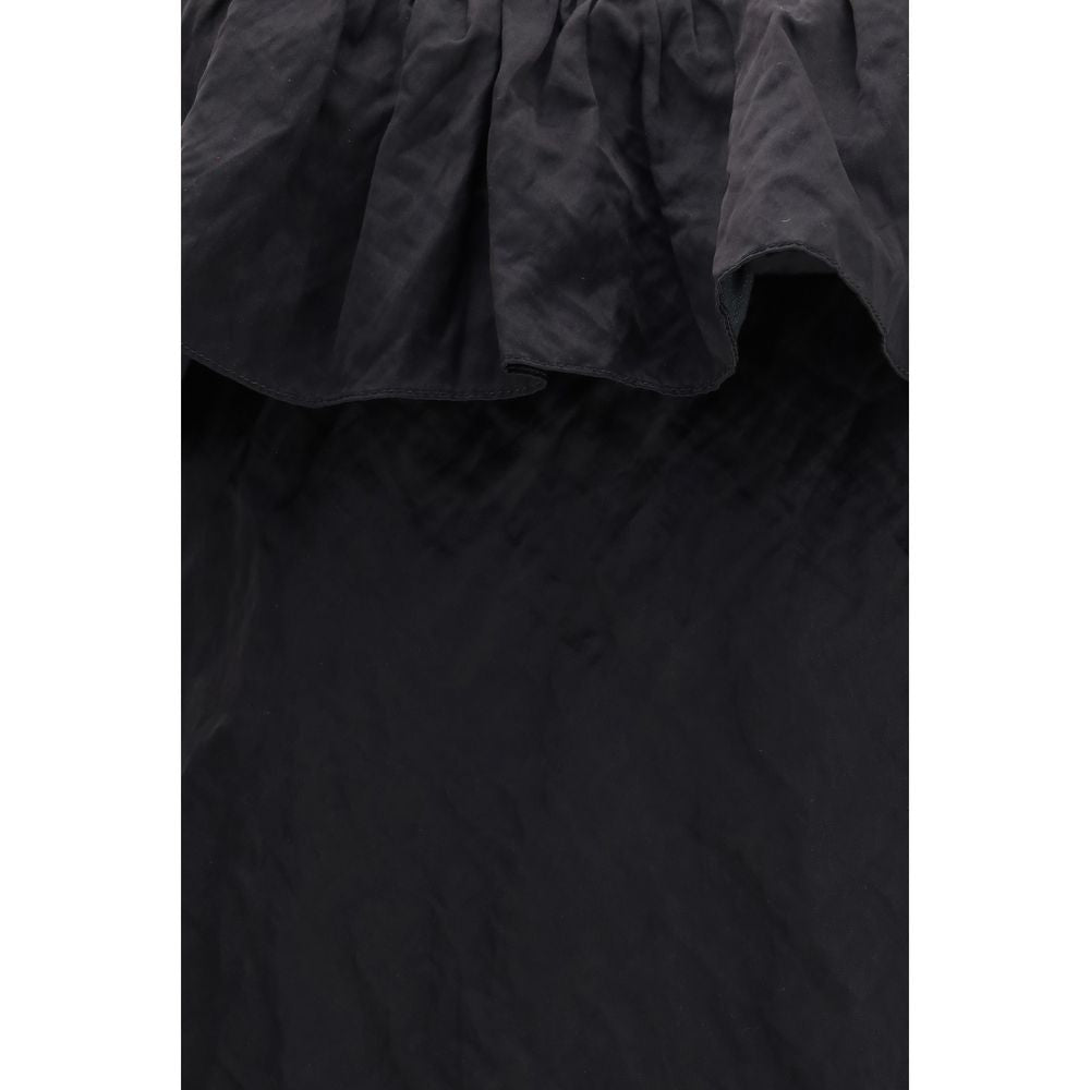 Chloé Black Cotton Casual Dress - Elegant Mini Dress