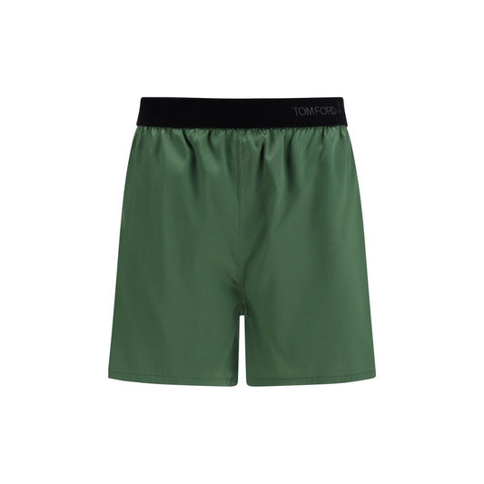 Tom Ford Bicolor Silk Bermuda Shorts for Women