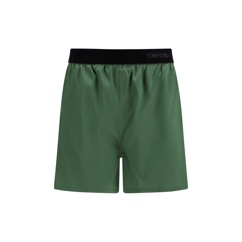 Tom Ford Bicolor Silk Bermuda Shorts for Women