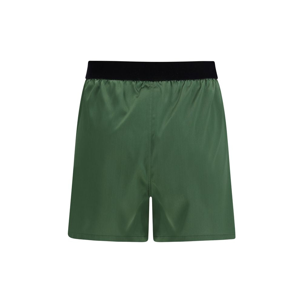 Tom Ford Bicolor Silk Bermuda Shorts for Women